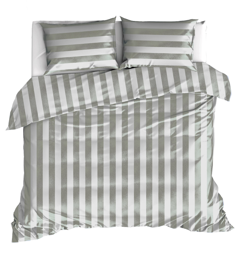 Dekbedovertrek Linolux Beach Stripe Mineral Green