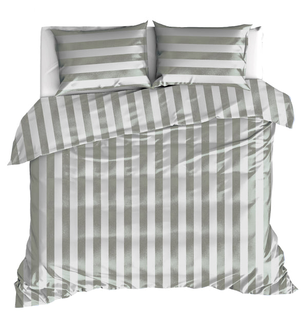 Dekbedovertrek Linolux Beach Stripe Mineral Green