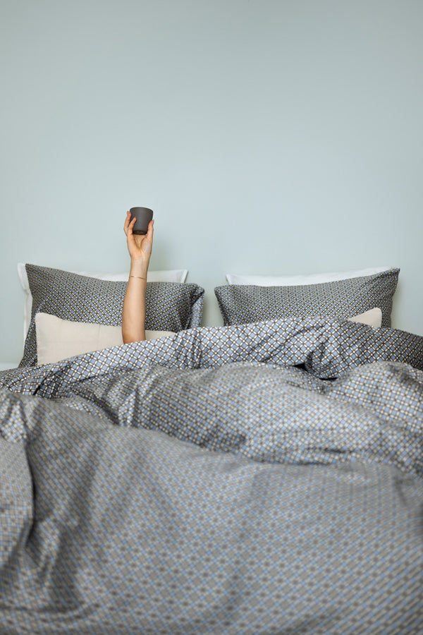 Dekbedovertrek Linolux Stine Blue Grey