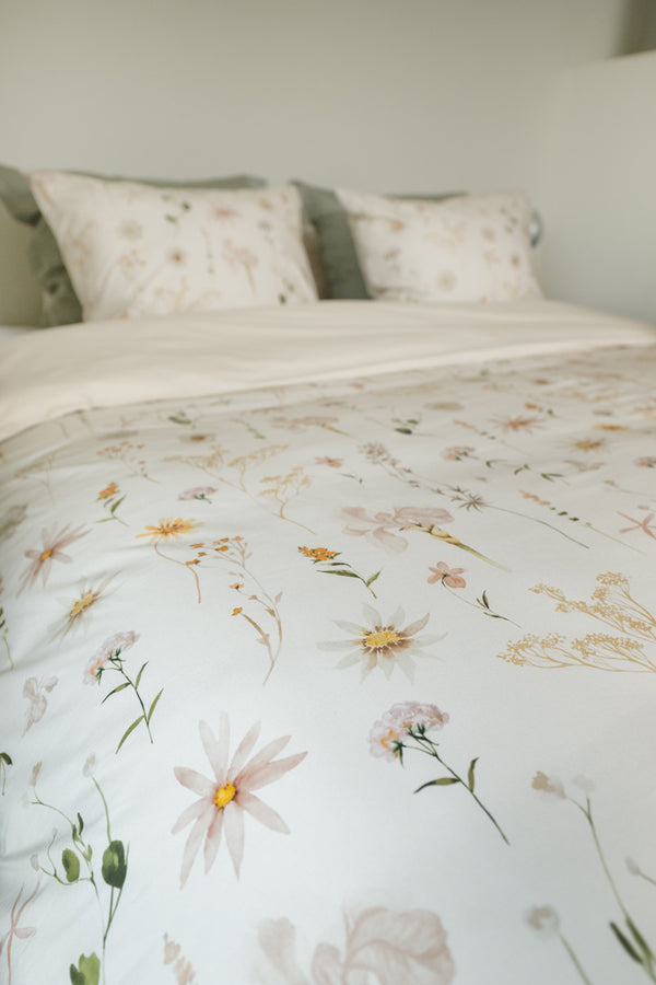 Linolux Dekbedovertrek Winter Flowers Sand