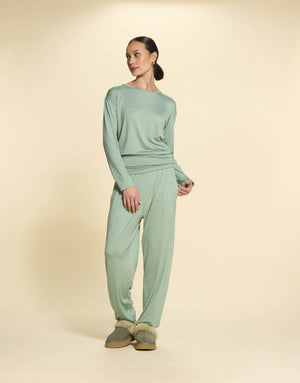 Essenza Top lange mouw Denna Uni Dusty Teal