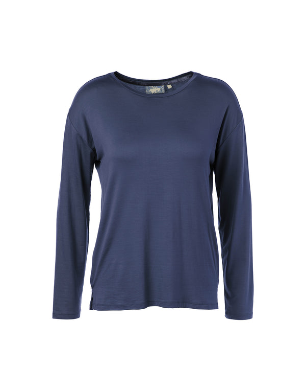 Essenza Top lange mouw Denna Uni Nightshadow Blue