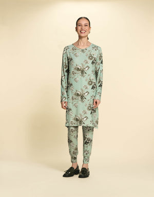 Essenza Nachthemd Lange Mouw Emmy Florean Dusty Teal