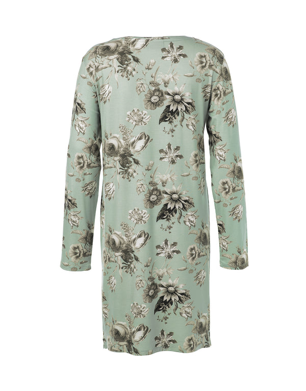 Essenza Nachthemd Lange Mouw Emmy Florean Dusty Teal