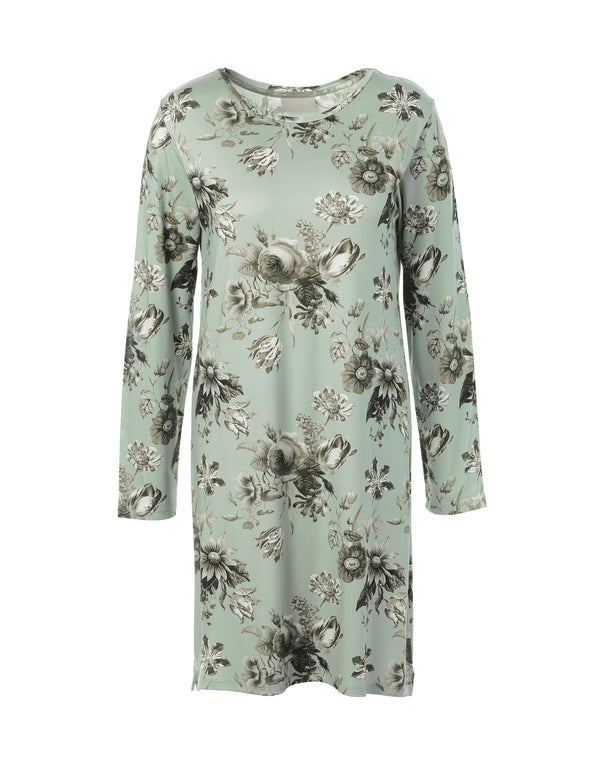 Essenza Nachthemd Lange Mouw Emmy Florean Dusty Teal