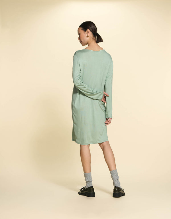 Essenza Nachthemd Lange Mouw Emmy Uni Dusty Teal
