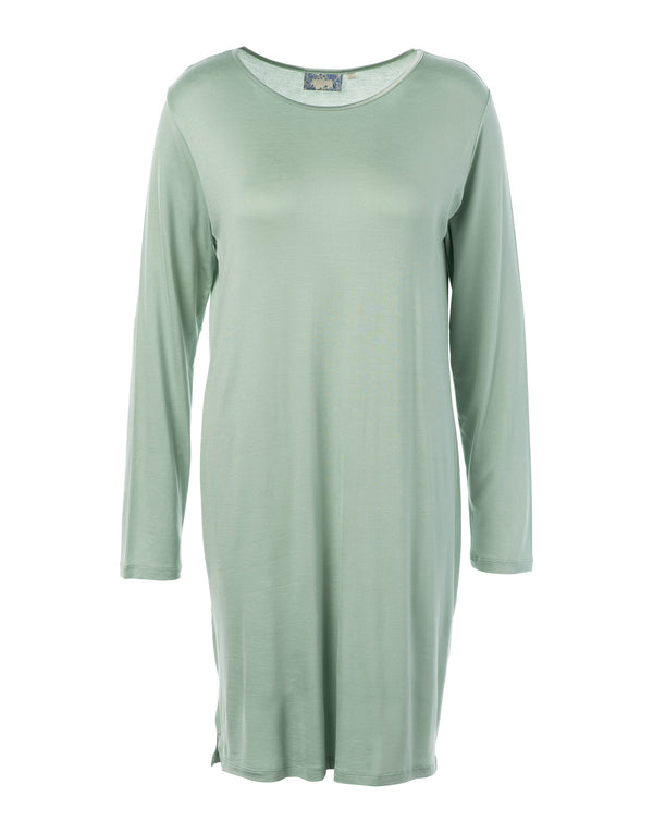 Essenza Nachthemd Lange Mouw Emmy Uni Dusty Teal
