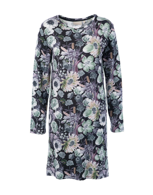Essenza Nachthemd Lange Mouw Emmy Violesta Antraciet