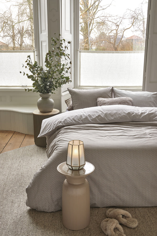Riviera Maison Dekbedovertrek Emery Taupe- fris katoen