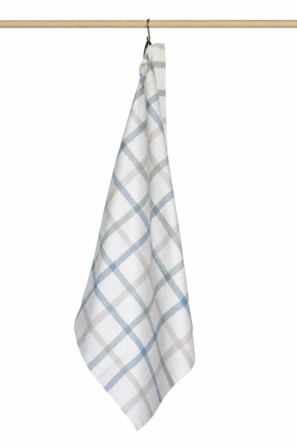 Jorzolino Theedoek 3 Kleur Ruit Grey Green/Sand/Grey Blue 65x65