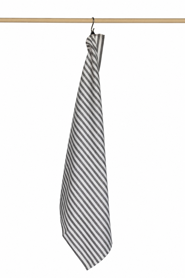 Jorzolino Theedoek Streep Grey 65x65
