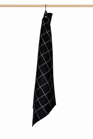 Jorzolino Theedoek Grote Ruit Black 65x65