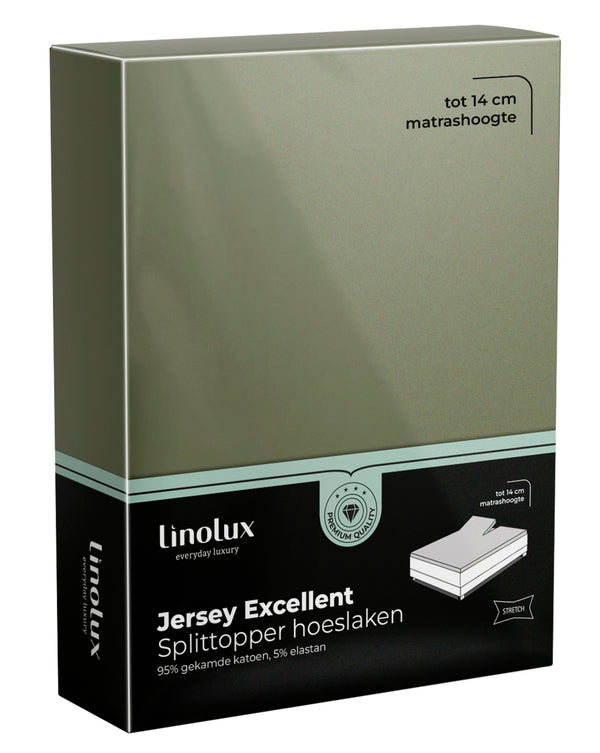 Splittopper Hoeslaken Linolux Jersey Excellent Green