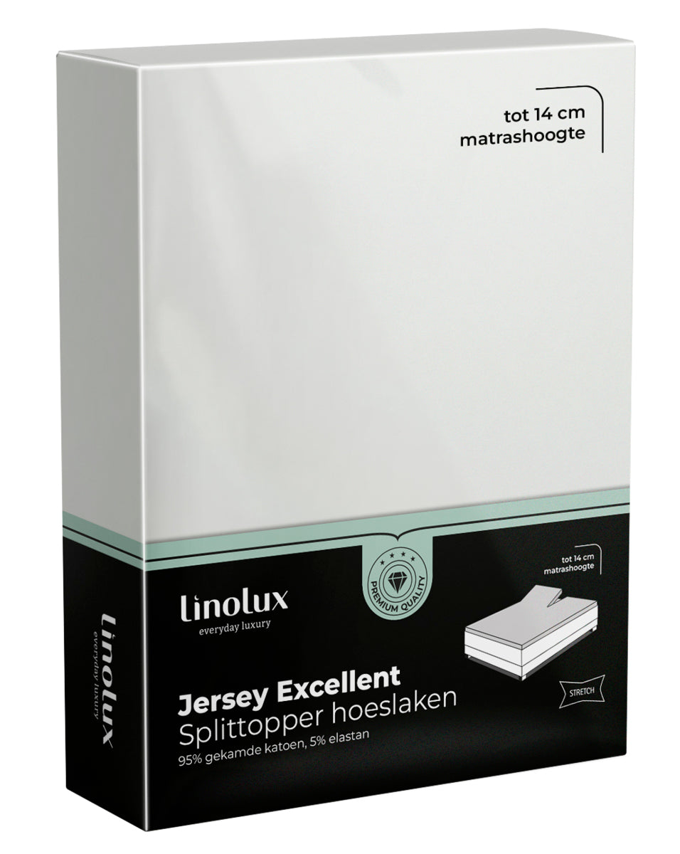 Splittopper Hoeslaken Linolux Jersey Excellent Off White