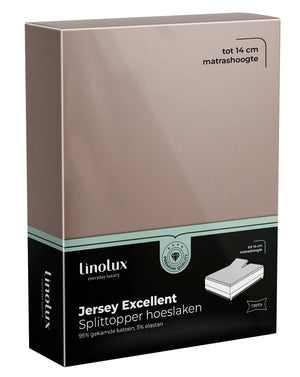 Splittopper Hoeslaken linolux Jersey Excellent Taupe
