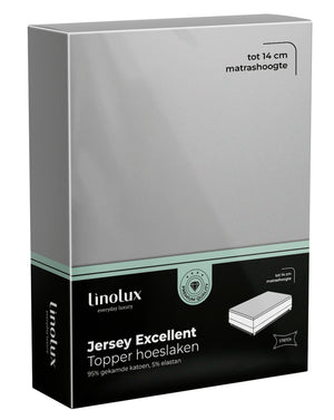 Topper Hoeslaken Linolux Jersey Excellent Light Grey