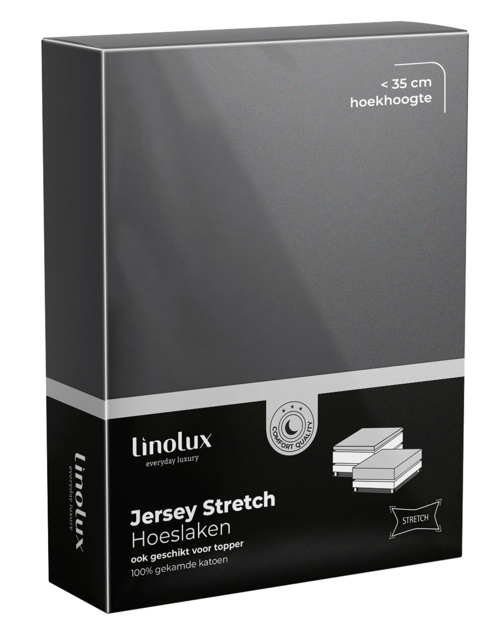 Hoeslaken Linolux Jersey Dark Grey