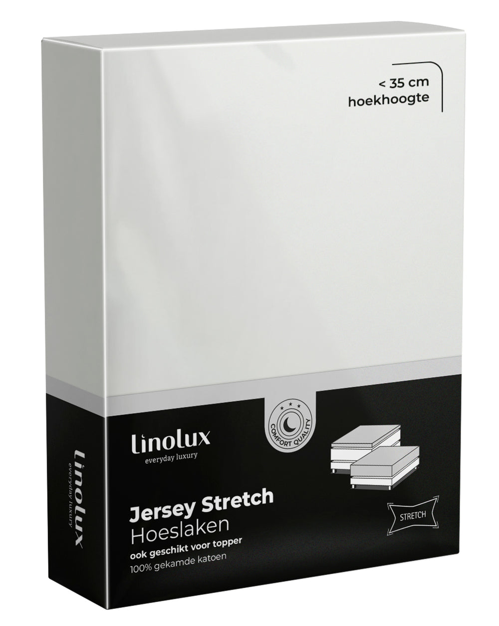 Hoeslaken Linolux Jerey Off White