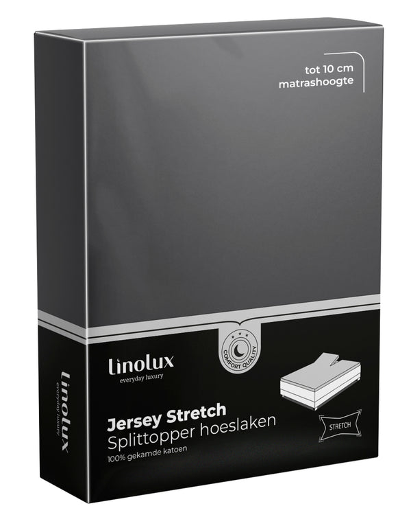 Splittopper Hoeslaken Linolux Jersey Dark Grey