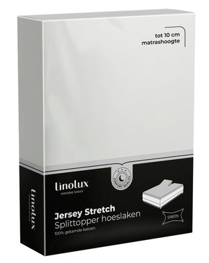 Splittopper Hoeslaken Linolux Jersey Off White