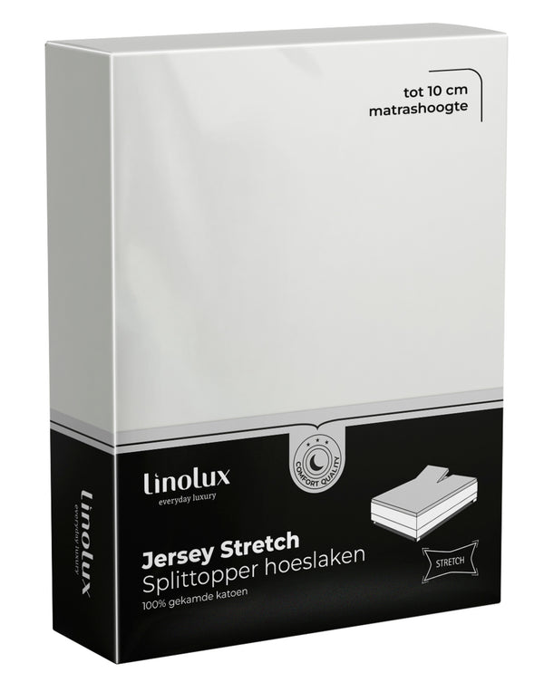 Splittopper Hoeslaken Linolux Jersey Off White