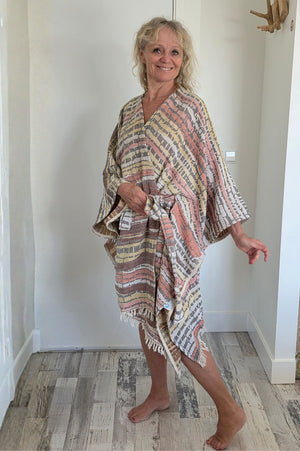 ZusenZomer Kimono Dress Elif Bordeaux