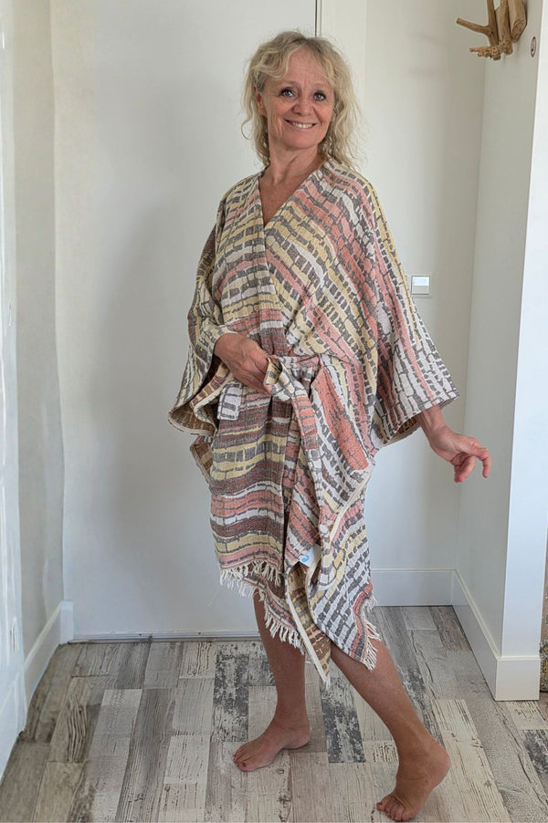 ZusenZomer Kimono Dress Elif Bordeaux