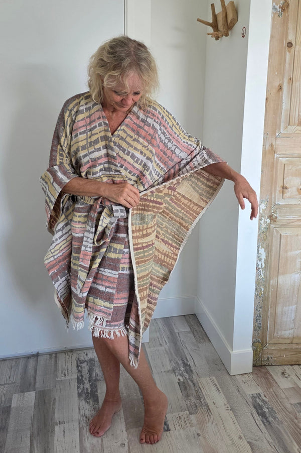ZusenZomer Kimono Dress Elif Bordeaux