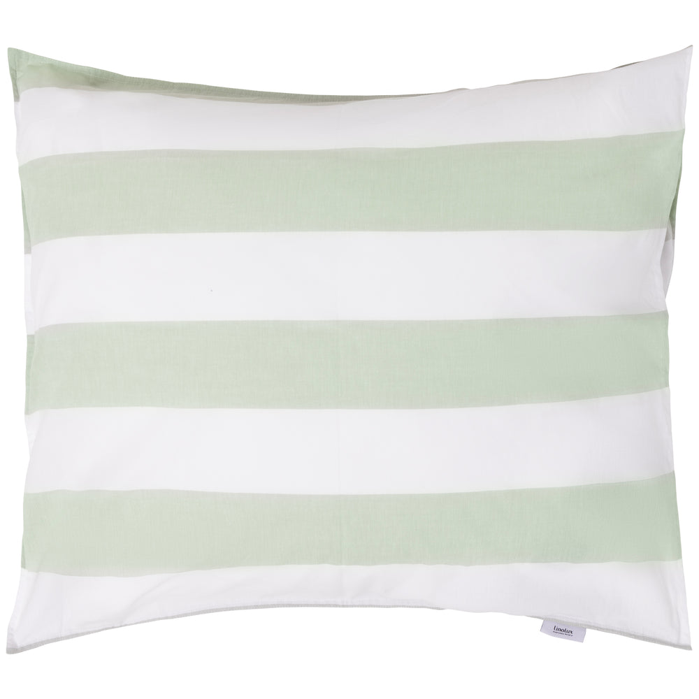Kussensloop Linolux Beach Stripe Mineral Green 60x70