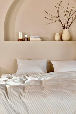 Dekbedovertrek Linolux Fresh Stripe Mineral Green