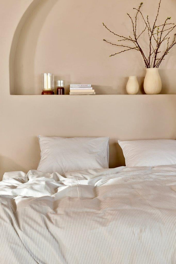 Dekbedovertrek Linolux Fresh Stripe Mineral Green