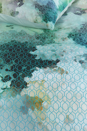 Dekbedovertrek Kardol Presence Blue Green