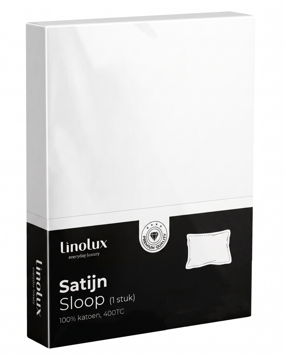Linolux Kussensloop 400 count Satijn White Oxford