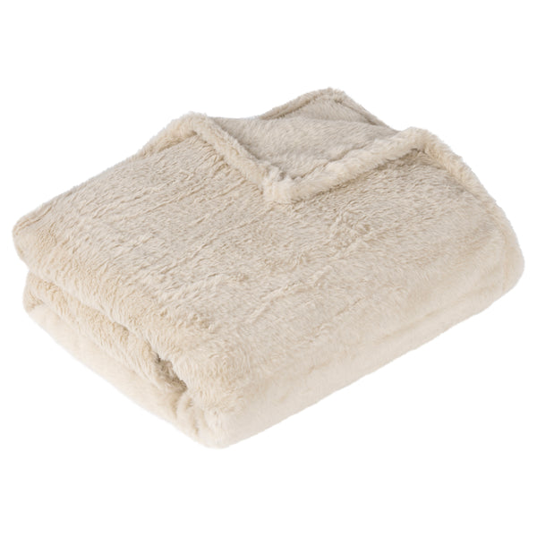 Plaid Linolux Rabbit Fur Beige