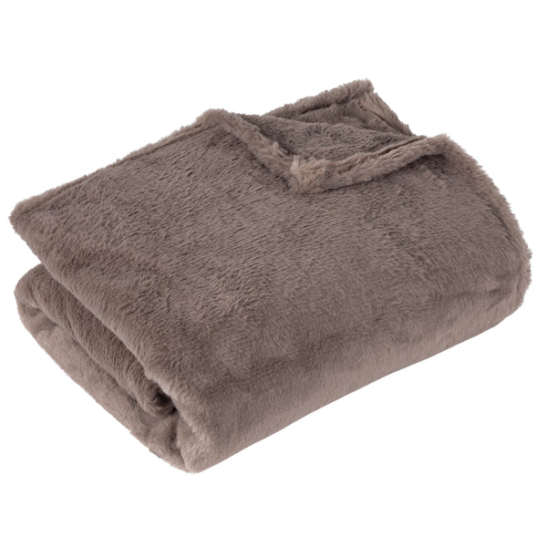 Plaid Linolux Rabbit Fur Taupe