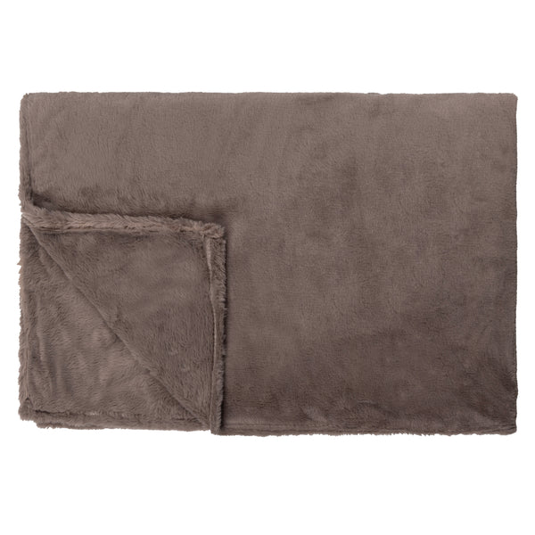 Plaid Linolux Rabbit Fur Taupe