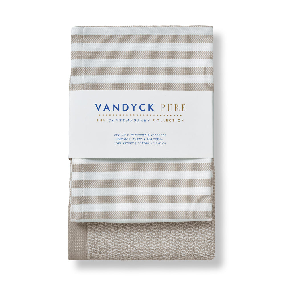 Vandyck Pure Kitchen Keukenset | Keuken- & Theedoekt Stone
