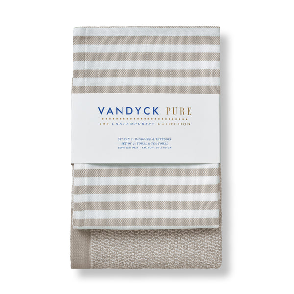 Vandyck Pure Kitchen Keukenset | Keuken- & Theedoekt Stone