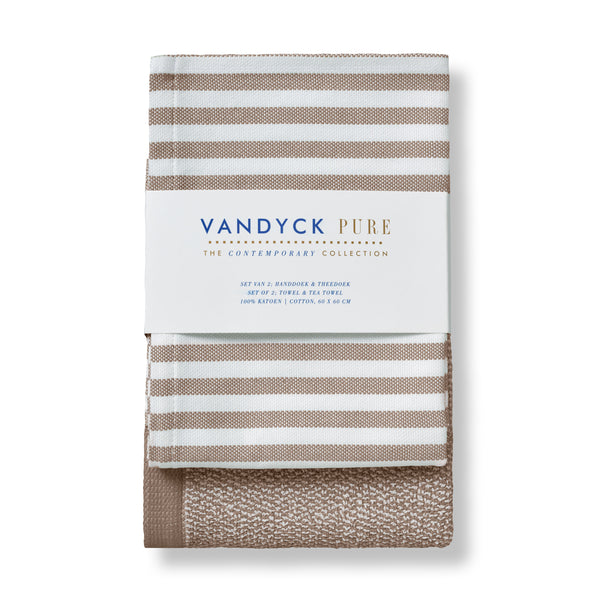 Vandyck Pure Kitchen Keukenset | Keuken- & Theedoek Cafe Au Lait