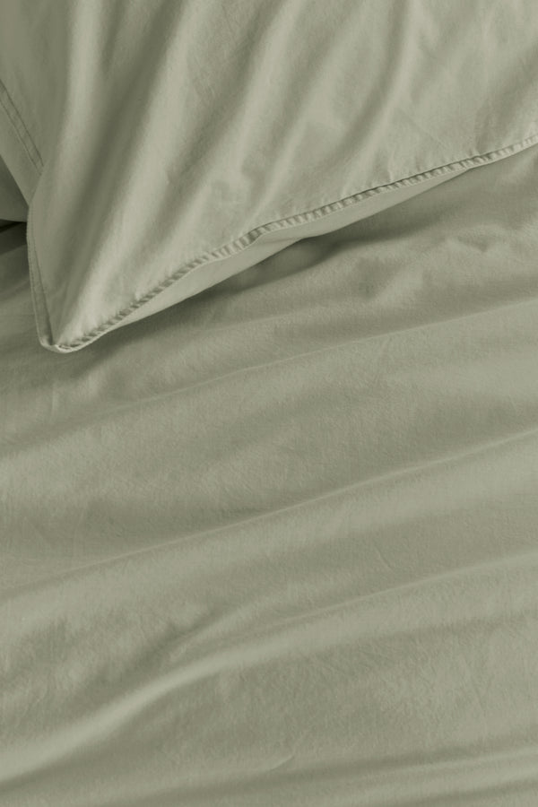 Dekbedovertrek Linolux Washed Cotton Green