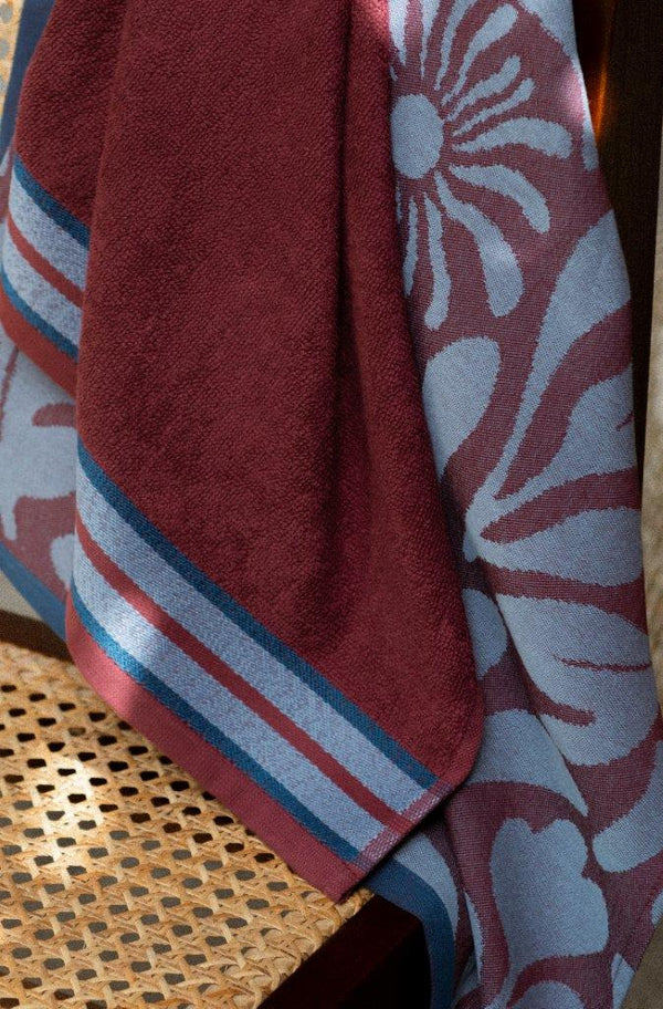 Return to Sender Keukendoek Carina Burgundy GOTS