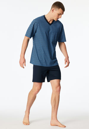 Schiesser Shortama 181161 Blue