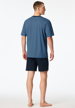 Schiesser Shortama 181161 Blue