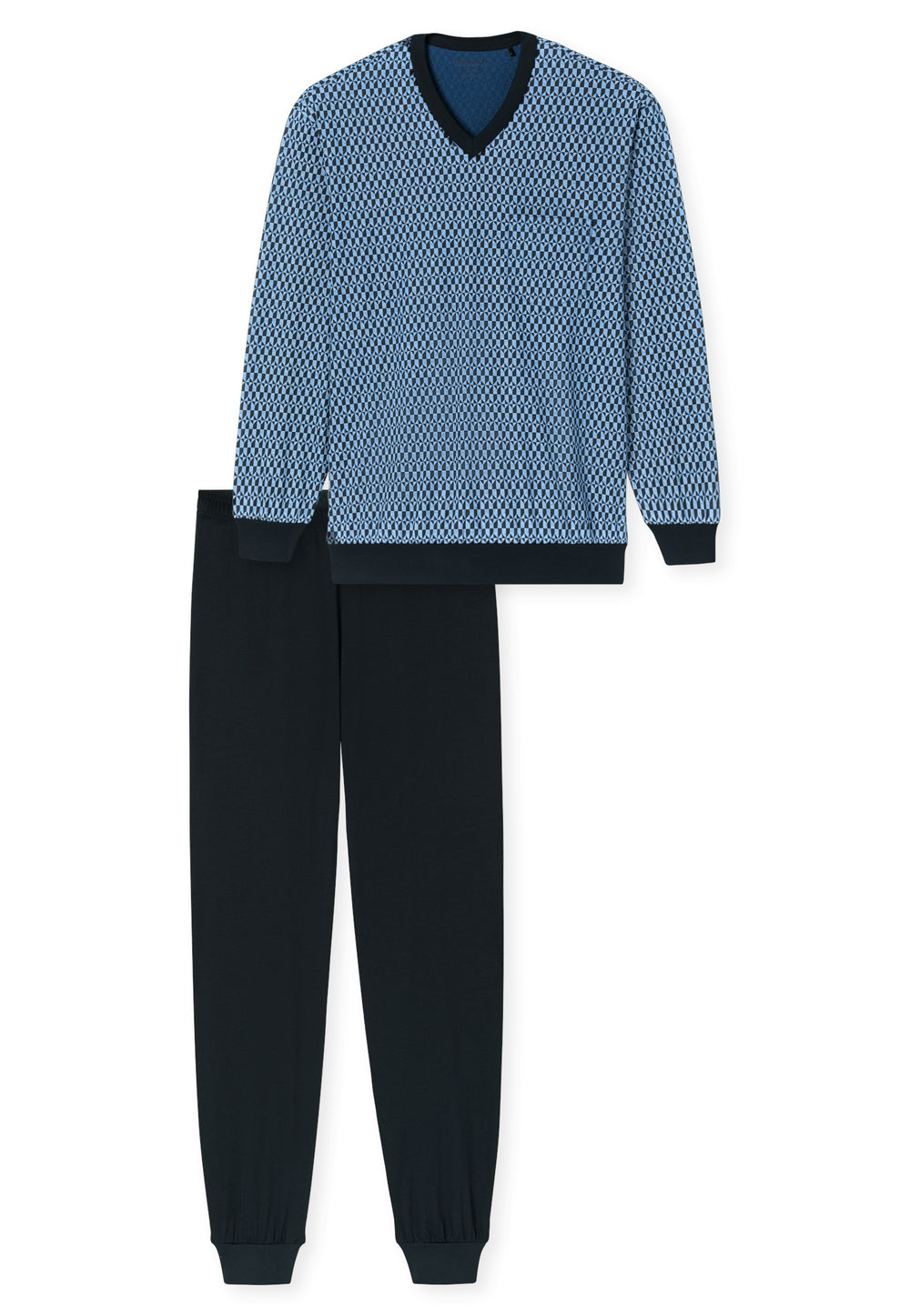 Schiesser Pyjama 181162 Blauw
