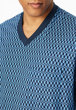 Schiesser Pyjama 181162 Blauw