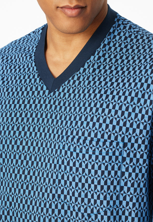 Schiesser Pyjama 181162 Blauw