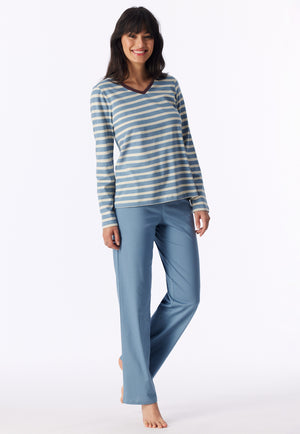 Schiesser Dames Pyjama 181756 Blue
