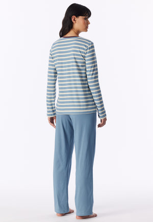 Schiesser Dames Pyjama 181756 Blue