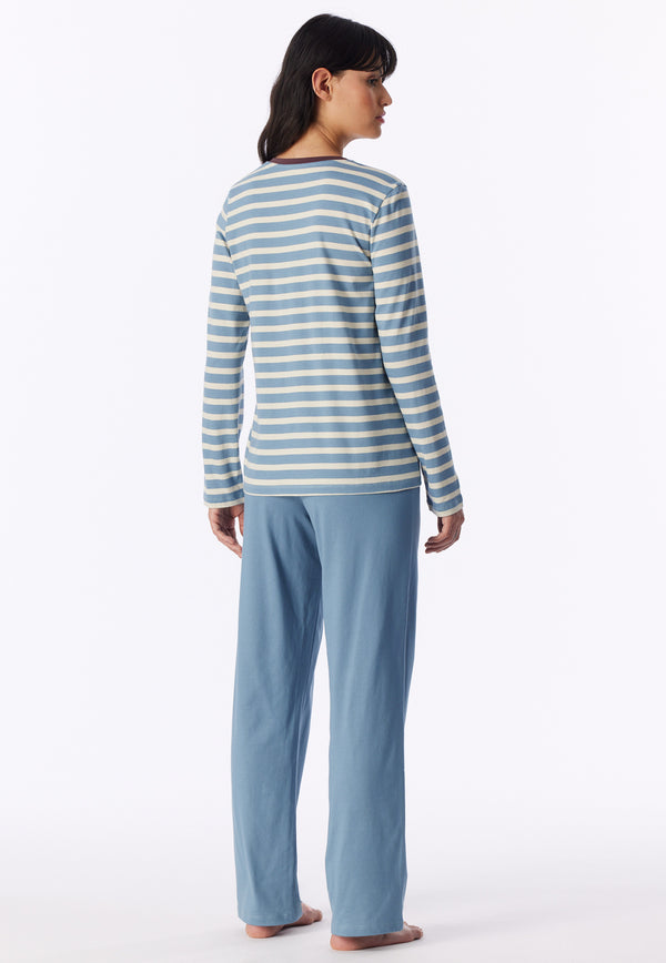 Schiesser Dames Pyjama 181756 Blue