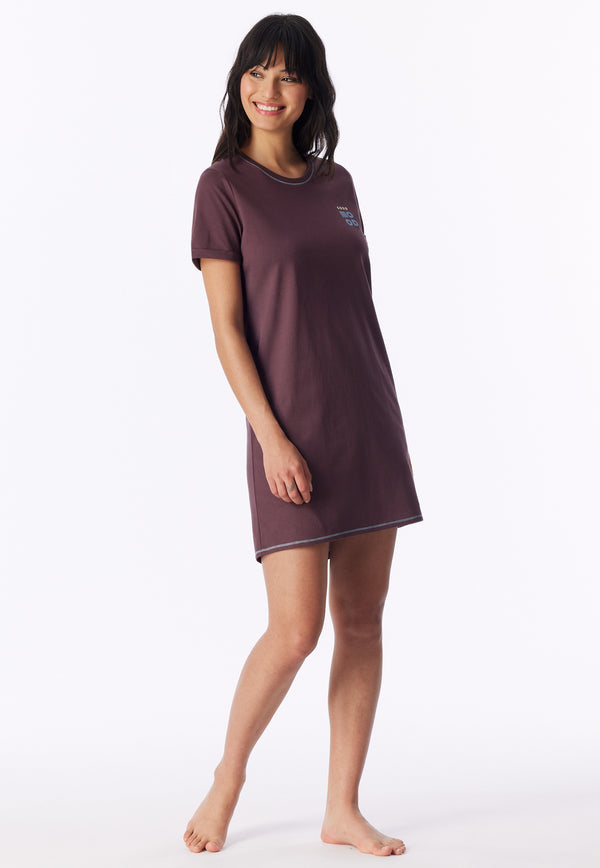 Schiesser Dames Nachthemd 181252 Cocoa Brown